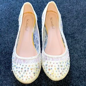 COPY - Coloriffics girls rhinestone flats shoes size 6